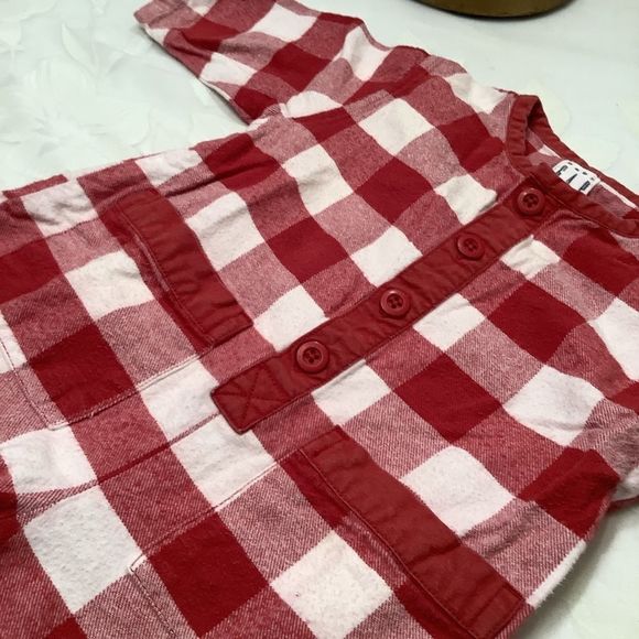 Vintage Baby Gap Red And White Check One Piece - Picture 5 of 6